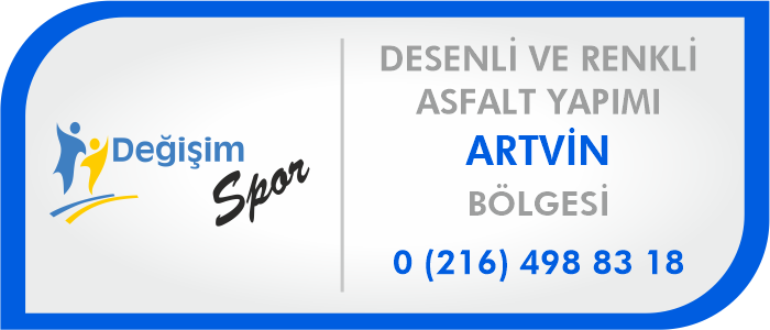 Artvin Desenli ve Renkli Asfalt Yol Yapımı