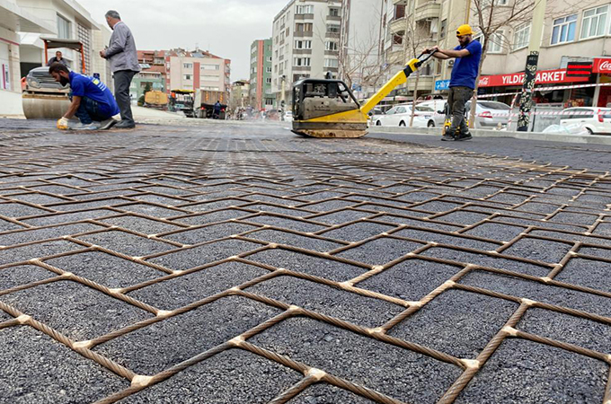 Desenli Renkli Asfalt Yapımı 05